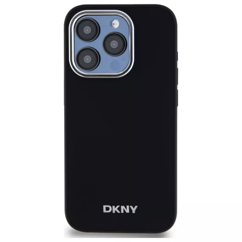 DKNY DKHMP15XPSCMCLK pevné puzdro pre Apple iPhone 15 Pro Max 6,7 palca čierne jednoduché logo MagSafe