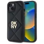 DKNY DKHCP14SPQDSLK Quilted Stack Logo zadný kryt pre Apple iPhone 14 6,1 palca čierny