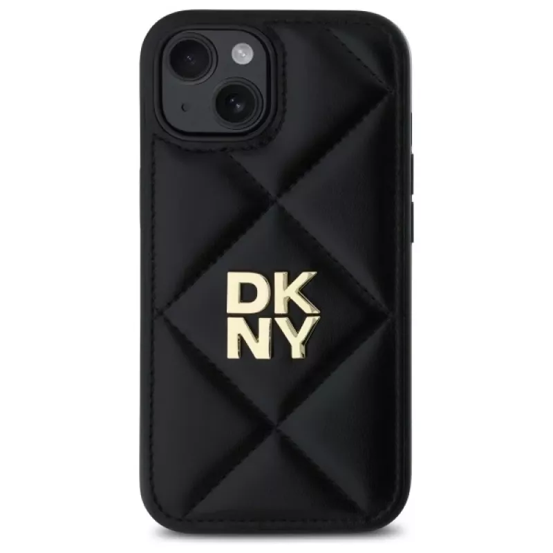 DKNY DKHCP14SPQDSLK Quilted Stack Logo zadný kryt pre Apple iPhone 14 6,1 palca čierny