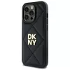DKNY DKHCP14LPQDSLK Quilted Stack Logo kryt zadný pre Apple iPhone 14 Pro 6,1 palca čierny