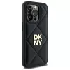 DKNY DKHCP14LPQDSLK Quilted Stack Logo kryt zadný pre Apple iPhone 14 Pro 6,1 palca čierny