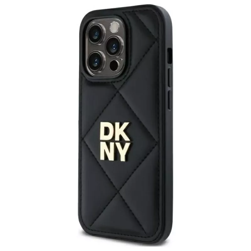 DKNY DKHCP14XPQDSLK Quilted Stack Logo zadný kryt pre iPhone 14 Pro Max 6,7 palca čierny