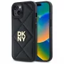 DKNY DKHCP15SPQDSLK Quilted Stack Logo zadný kryt pre Apple iPhone 15 6,1 palca čierny