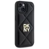 DKNY DKHCP15SPQDSLK Quilted Stack Logo zadný kryt pre Apple iPhone 15 6,1 palca čierny