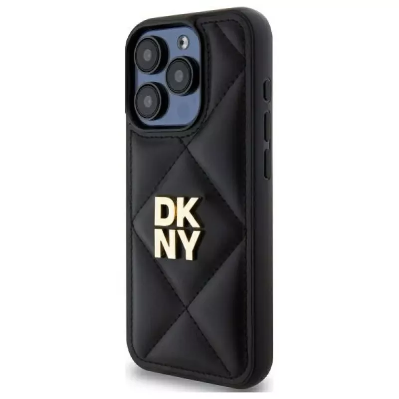 DKNY DKHCP15LPQDSLK Quilted Stack Logo zadný kryt pre Apple iPhone 15 Pro 6,1 čierny