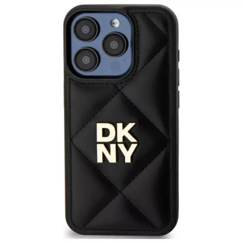 DKNY DKHCP15LPQDSLK Quilted Stack Logo zadný kryt pre Apple iPhone 15 Pro 6,1 čierny