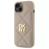 DKNY DKHCP14SPQDSLE Quilted Stack Logo kryt pre Apple iPhone 14 6,1 palca béžový