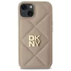 DKNY DKHCP14SPQDSLE Quilted Stack Logo kryt pre Apple iPhone 14 6,1 palca béžový