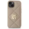 DKNY DKHCP15SPQDSLE Quilted Stack Logo kryt pre iPhone 15 6,1 palca béžový
