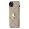 DKNY DKHCP15MPQDSLE Quilted Stack Logo zadný kryt pre iPhone 15 Plus - béžový