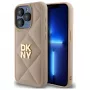DKNY DKHCP15LPQDSLE Quilted Stack Logo kryt pre iPhone 15 Pro 6,1 béžový