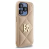 DKNY DKHCP15XPQDSLE Quilted Stack Logo zadný kryt pre Apple iPhone 15 Pro Max 6,7 palca béžový