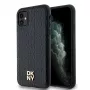 DKNY DKHMN61PSHRPSK iPhone 11 / XR 6,1 palca čierne puzdro koža monogramový vzor kovové logo MagSafe