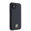 DKNY DKHMN61PSHRPSK iPhone 11 / XR 6,1 palca čierne puzdro koža monogramový vzor kovové logo MagSafe