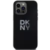 DKNY DKHCP15LSMCBSK pevné puzdro Liquid Silicone Case pre Apple iPhone 15 Pro 6,1 palca čierna s kovovým logom