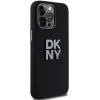 DKNY DKHCP15LSMCBSK pevné puzdro Liquid Silicone Case pre Apple iPhone 15 Pro 6,1 palca čierna s kovovým logom
