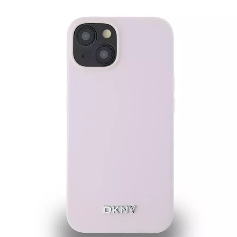 DKNY DKHMP14SSMCHLP pevné puzdro Liquid Silicone s kovovým logom MagSafe pre iPhone 13/14/15 6,1