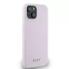 DKNY DKHMP14SSMCHLP pevné puzdro Liquid Silicone s kovovým logom MagSafe pre iPhone 13/14/15 6,1