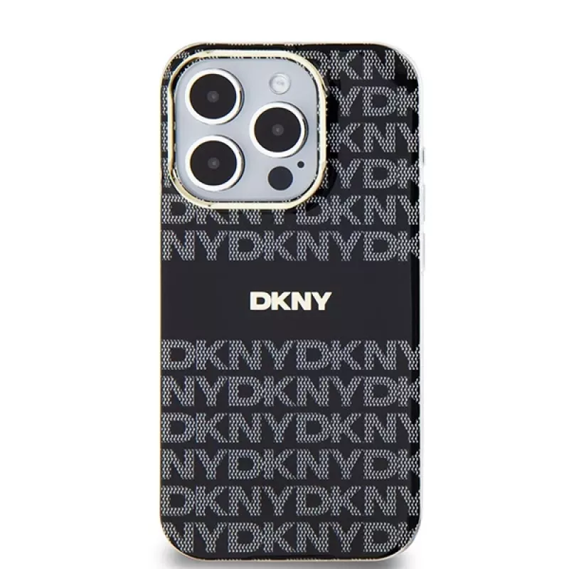 DKNY DKHMP13LHRHSEK pevné puzdro IML Mono & Stripe MagSafe pre iPhone 13 Pro / 13 - čierna