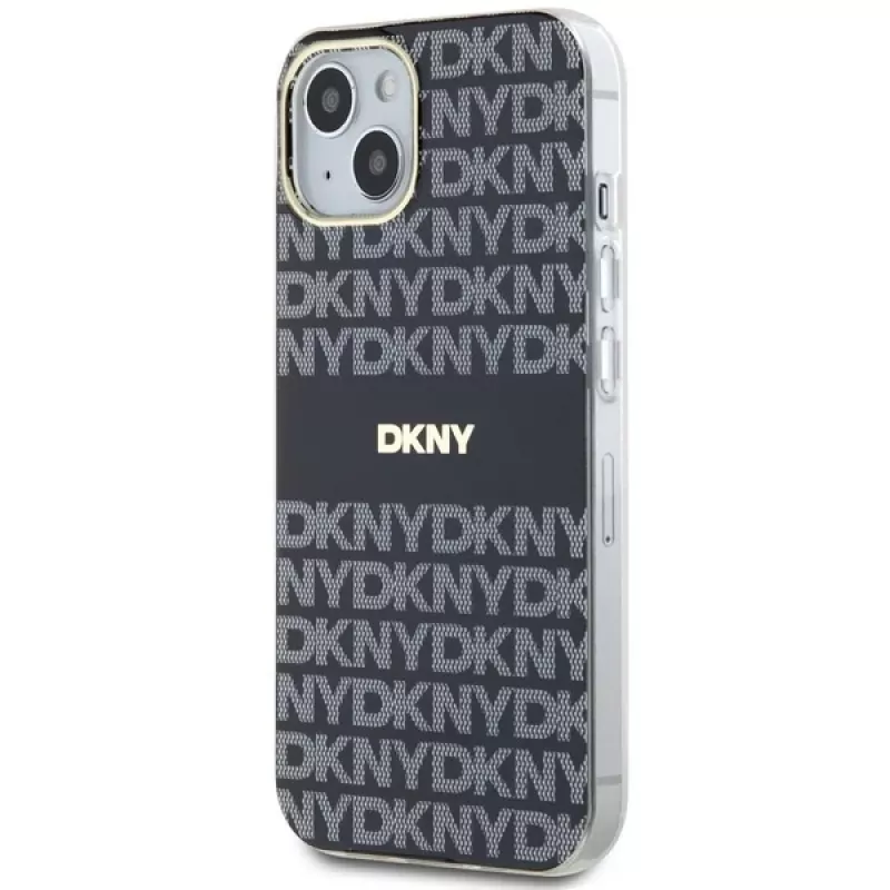 DKNY DKHMP14SHRHSEK pevné puzdro IML Mono & Stripe pre iPhone 14/15/13 6,1