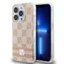 DKNY DKHMP15LHCPTSP pevné puzdro pre iPhone 15 Pro 6,1 inch ružové kárované mono vzor & potlačené pruhy MagSafe