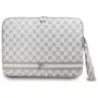 DKNY puzdro DKCS14PVSHLE 14 inch béžové károvaný vzor s potlačenými pruhmi