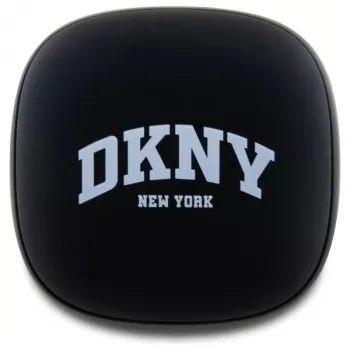 DKNY DKTWS3DNYAK Bluetooth TWS slúchadlá do uší s nabíjacím puzdrom, gumený matný povrch, čierne
