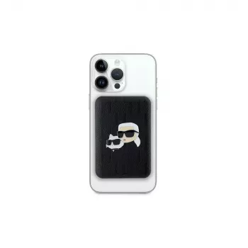 Karl Lagerfeld power banka bezdrôtová 5000mAh 15W MagSafe čierna Karl & Choupette Head Pin KF002166