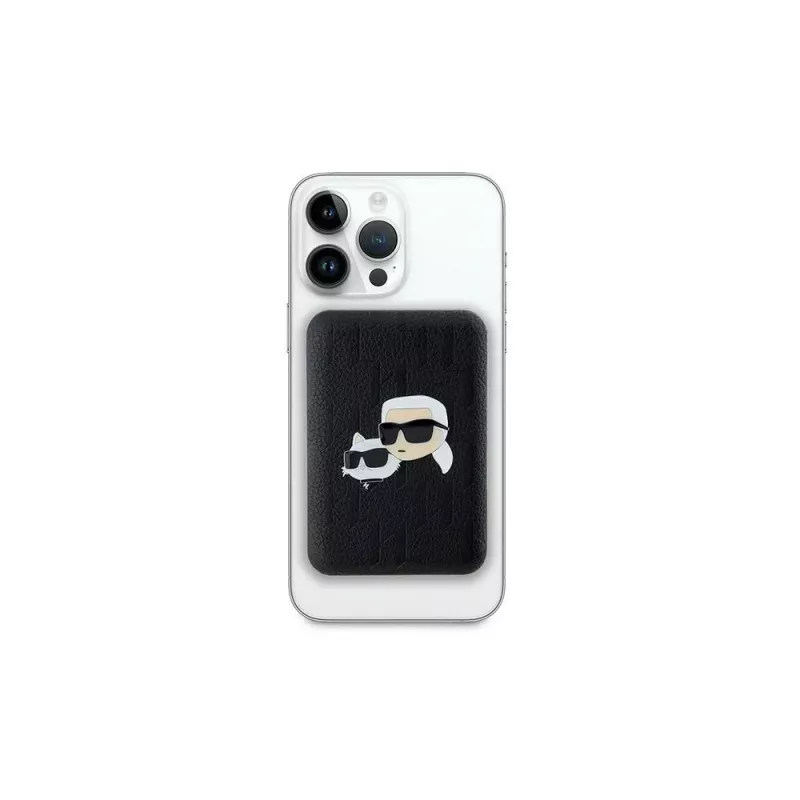 Karl Lagerfeld power banka bezdrôtová 5000mAh 15W MagSafe čierna Karl & Choupette Head Pin KF002166