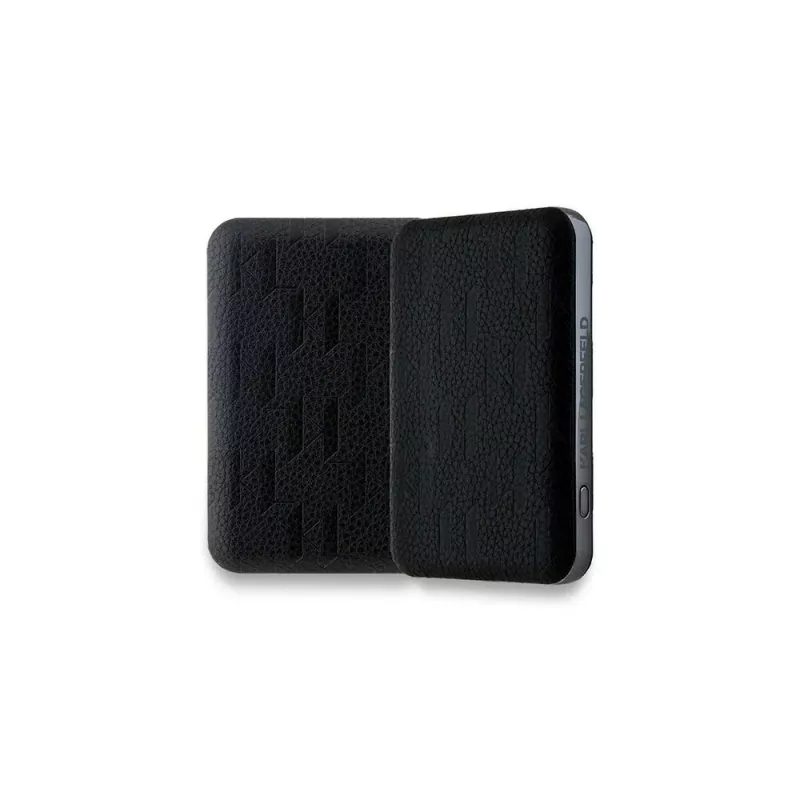 Karl Lagerfeld power banka bezdrôtová 5000mAh 15W MagSafe čierna Karl & Choupette Head Pin KF002166