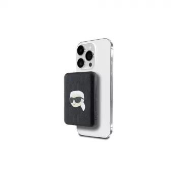 KARL LAGERFELD KLPB5FPGKSKIHK bezdrôtová power banka 5000mAh 15W MagSafe čierna