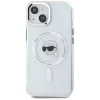 KARL LAGERFELD IML Metal Karl Head MagSafe puzdro pre Apple iPhone 15 Plus biele