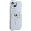 KARL LAGERFELD IML Metal Karl Head MagSafe puzdro pre Apple iPhone 15 Plus biele
