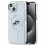 Karl Lagerfeld KLHMP15SHLSKCH pevné puzdro pre Apple iPhone 15 6,1 inch biele Karl & Choupette Head MagSafe