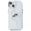 Karl Lagerfeld KLHMP15SHLSKCH pevné puzdro pre Apple iPhone 15 6,1 inch biele Karl & Choupette Head MagSafe