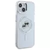 Karl Lagerfeld KLHMP15SHLSKCH pevné puzdro pre Apple iPhone 15 6,1 inch biele Karl & Choupette Head MagSafe
