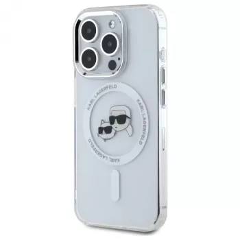 Karl Lagerfeld KLHMP15XHLSKCH puzdro IML Metal Karl & Choupette Head MagSafe pre iPhone 15 Pro Max 6,7