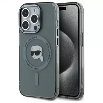 Karl Lagerfeld KLHMP15XHLSKIK puzdro IML Metal Karl Head MagSafe pre iPhone 15 Pro Max 6,7