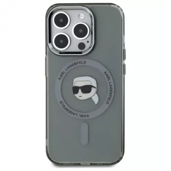 Karl Lagerfeld KLHMP15XHLSKIK puzdro IML Metal Karl Head MagSafe pre iPhone 15 Pro Max 6,7