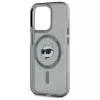 Karl Lagerfeld KLHMP15LHLSCHK iPhone 15 Pro 6,1 inch puzdro IML Metal Choupette Head MagSafe čierna
