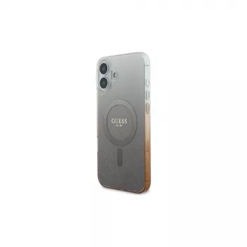 Guess IML Glitter Gradient MagSafe puzdro pre iPhone 16 (hnedá)