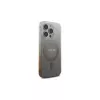 Guess IML Glitter Gradient MagSafe puzdro pre Apple iPhone 16 Pro (hnedá)