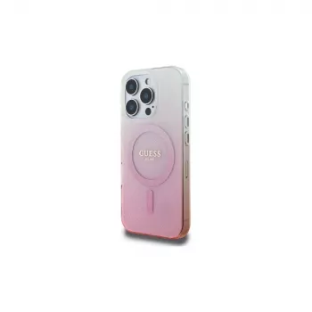 Guess IML Glitter Gradient MagSafe puzdro pre iPhone 16 Pro (pink)
