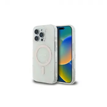 Guess GUHMP16LH4DTEH iPhone 16 Pro 6,3 palca biele puzdro IML 4G Background MagSafe