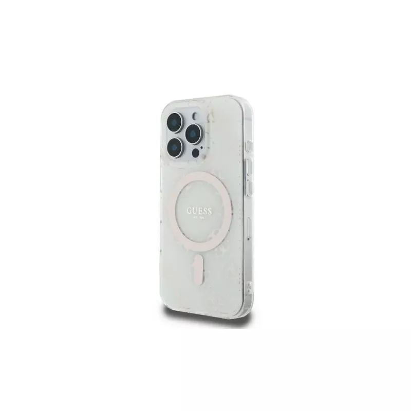 Guess GUHMP16LH4DTEH iPhone 16 Pro 6,3 palca biele puzdro IML 4G Background MagSafe