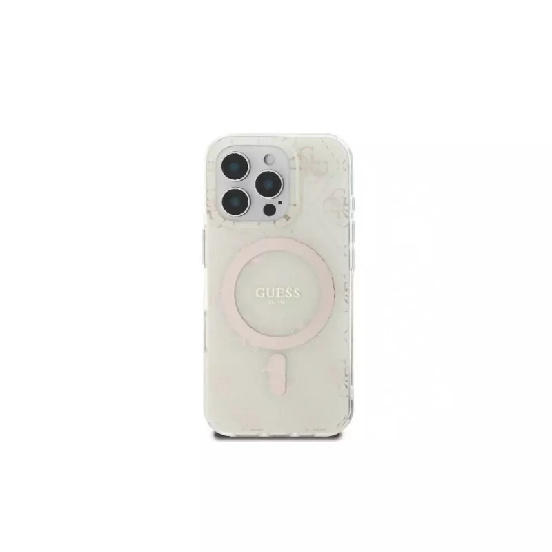 Guess GUHMP16LH4DTEH iPhone 16 Pro 6,3 palca biele puzdro IML 4G Background MagSafe
