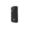Guess GUHMP16SPGTSPSK iPhone 16 čierne puzdro Grained Triangle MagSafe