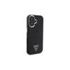 Guess GUHMP16SPGTSPSK iPhone 16 čierne puzdro Grained Triangle MagSafe