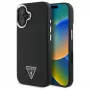 Guess Grained Triangle MagSafe pevné puzdro pre Apple iPhone 16 Plus – čierna