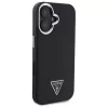 Guess Grained Triangle MagSafe pevné puzdro pre Apple iPhone 16 Plus – čierna